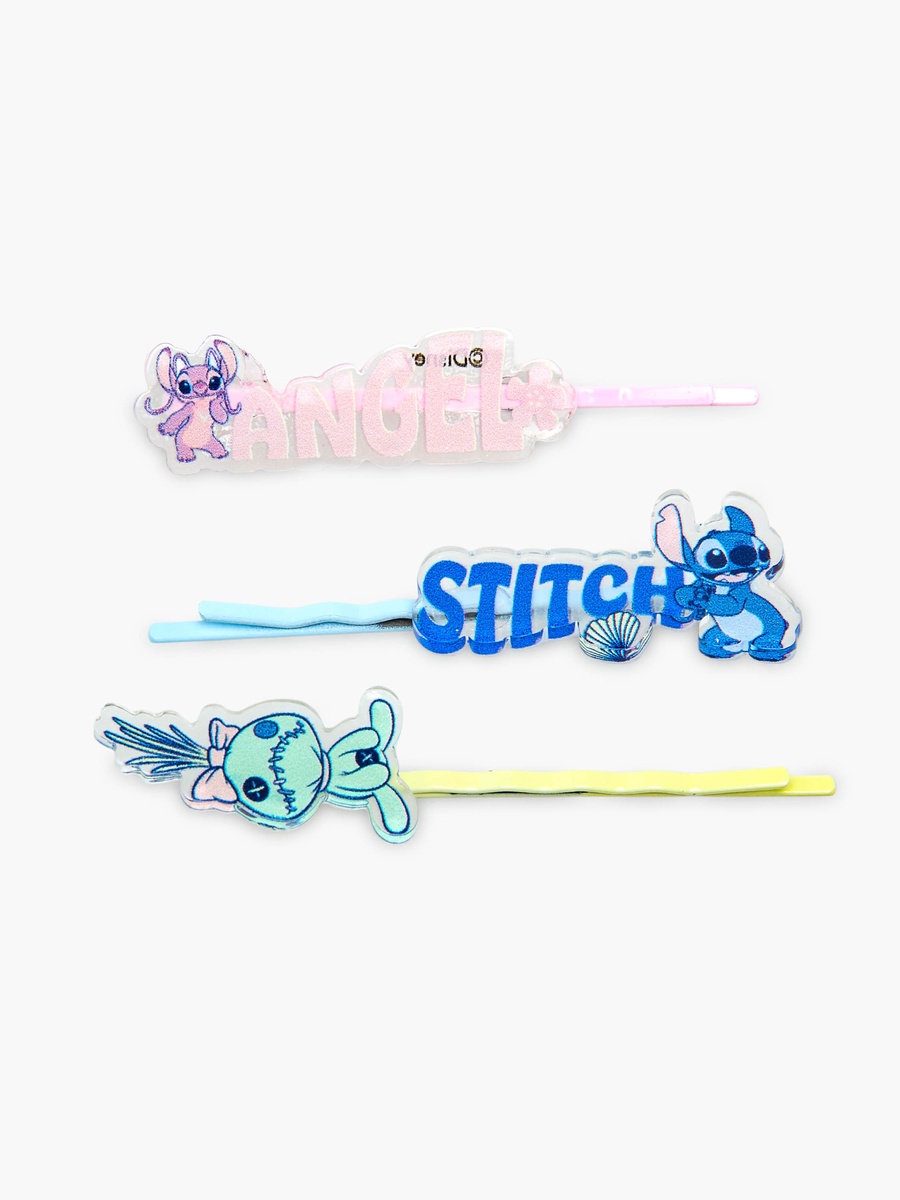 Set of 5 Hair Accessories with Angel and Stitch Print