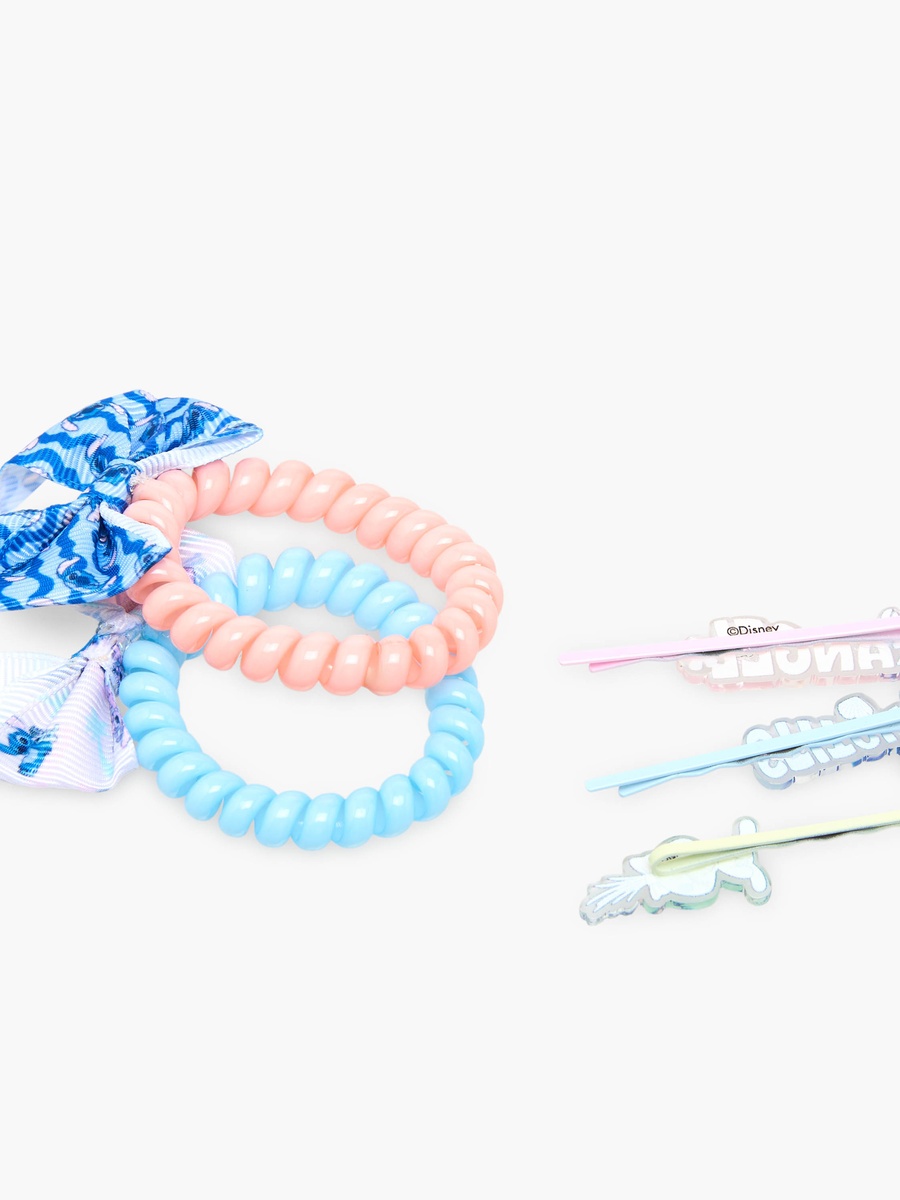 Set of 5 Hair Accessories with Angel and Stitch Print