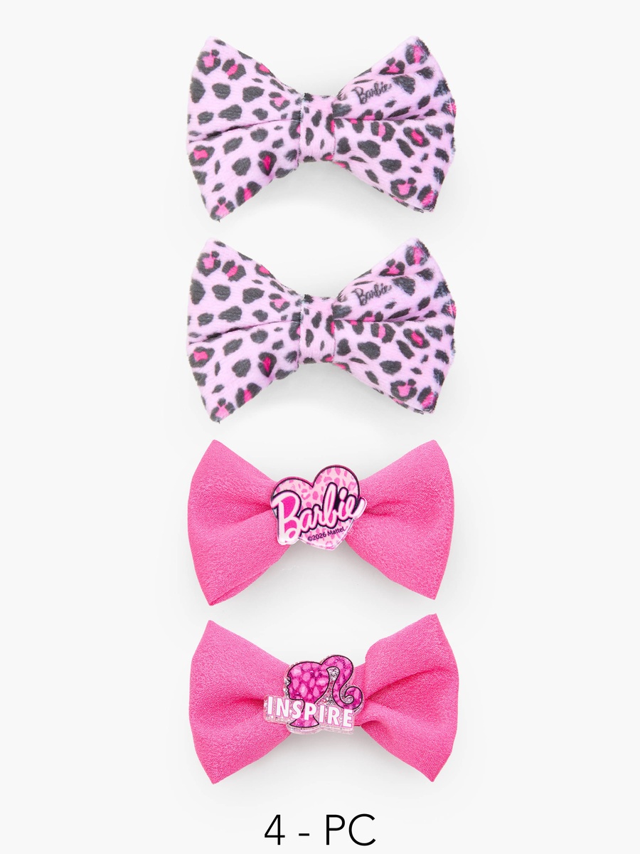 Pack of 4 Barbie Hair Clip with Assorted Print