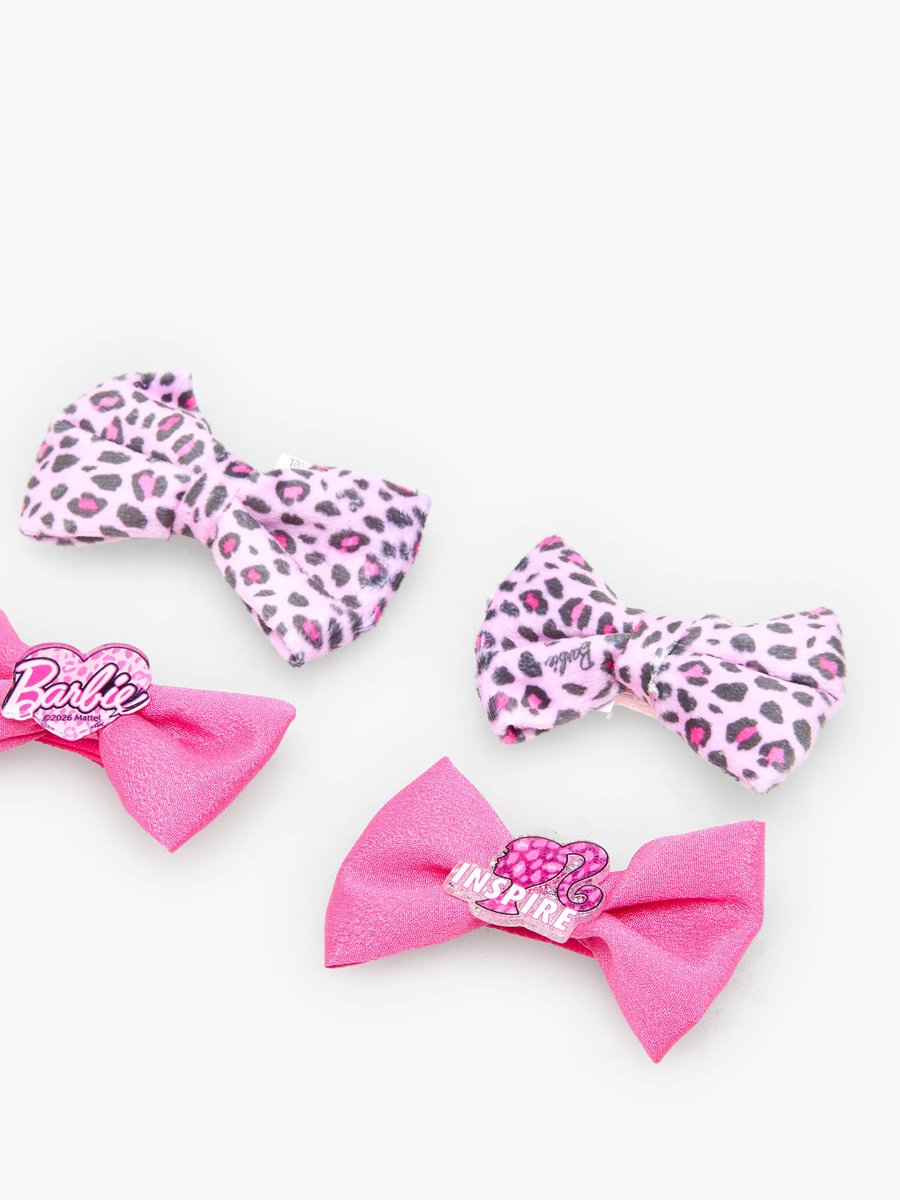 Pack of 4 Barbie Hair Clip with Assorted Print