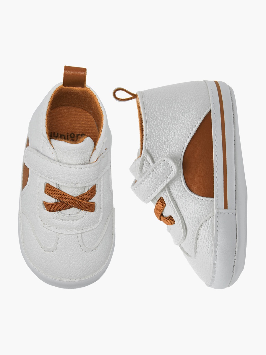 Panelled Design Booties with Hook and Loop Closure