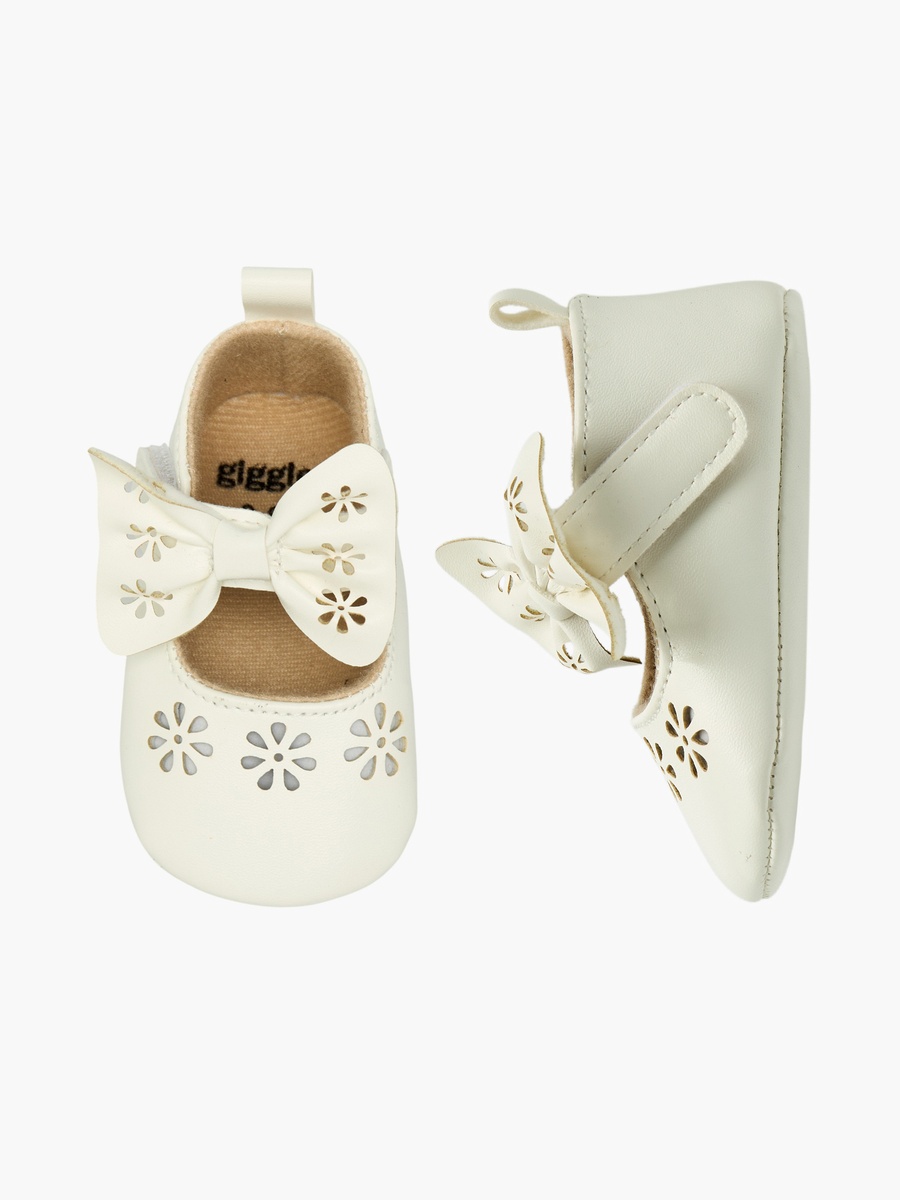 Cutout Detail Booties with Hook and Loop Closure