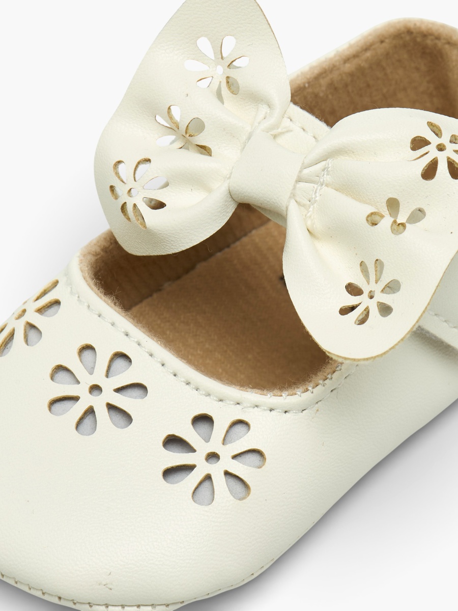 Cutout Detail Booties with Hook and Loop Closure