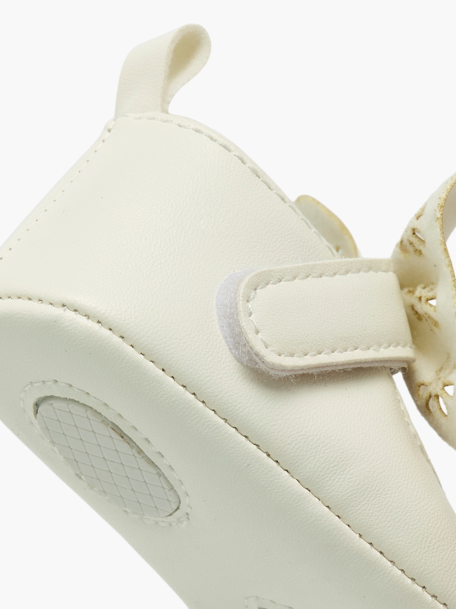 Cutout Detail Booties with Hook and Loop Closure