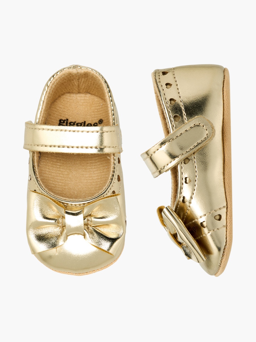 Bow Accent Booties with Hook and Loop Closure