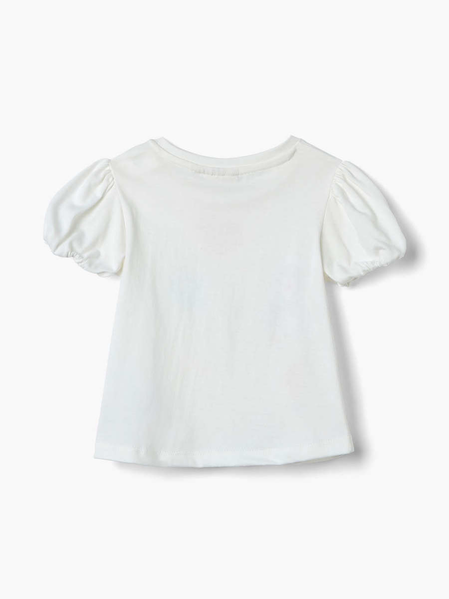 Printed T-Shirt with Balloon Sleeves