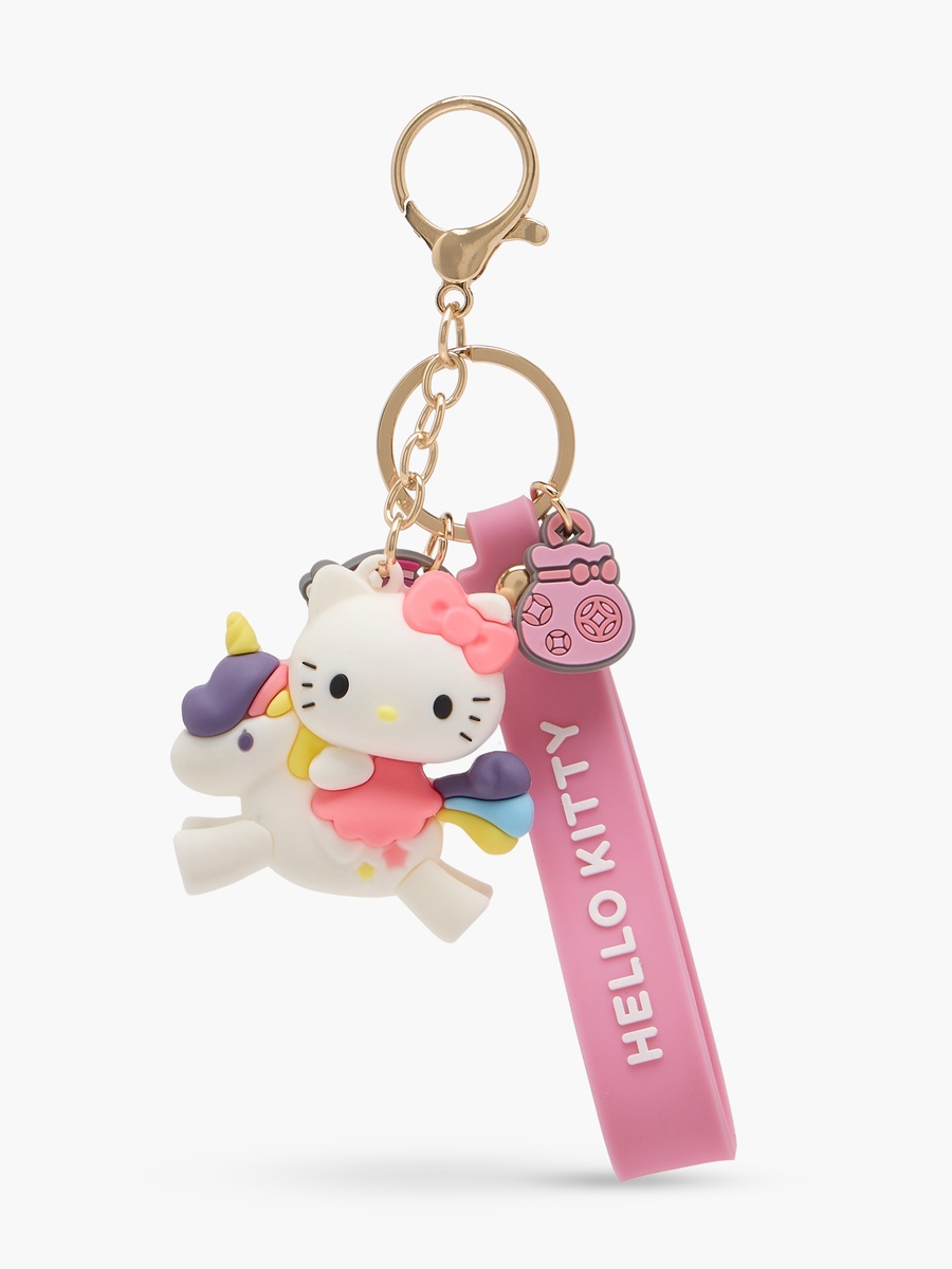 Hello Kitty Keychain with Unicorn Charm