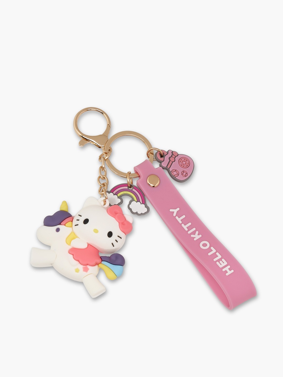 Hello Kitty Keychain with Unicorn Charm
