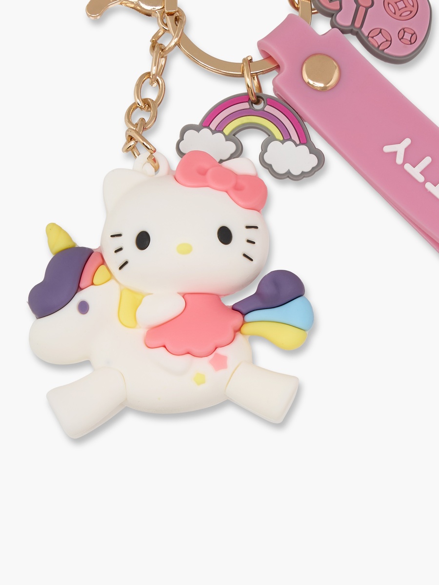 Hello Kitty Keychain with Unicorn Charm
