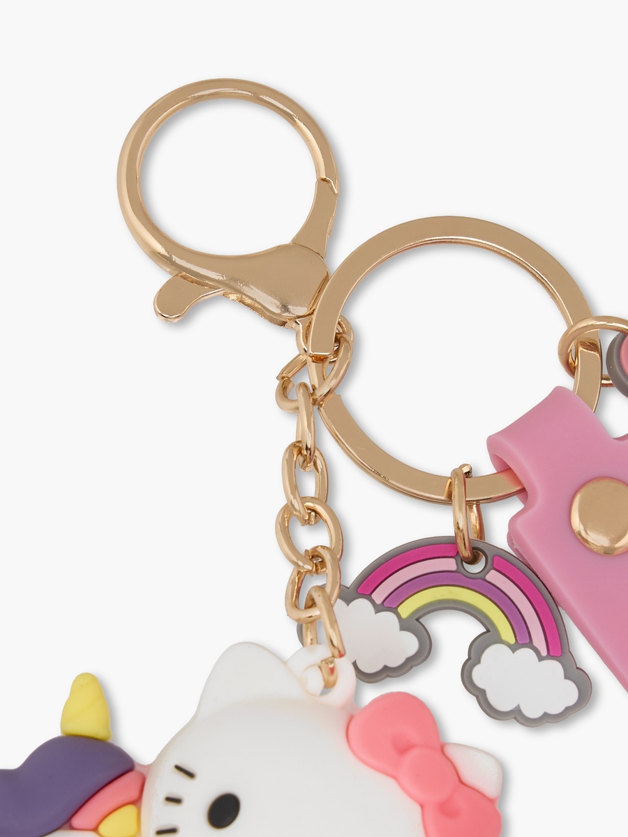 Hello Kitty Keychain with Unicorn Charm