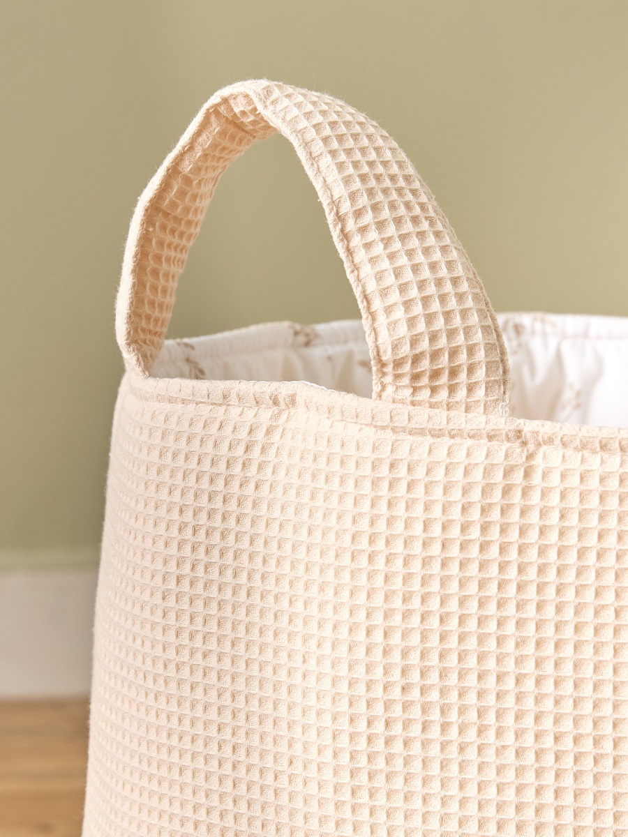 Hamper with Leaves Print