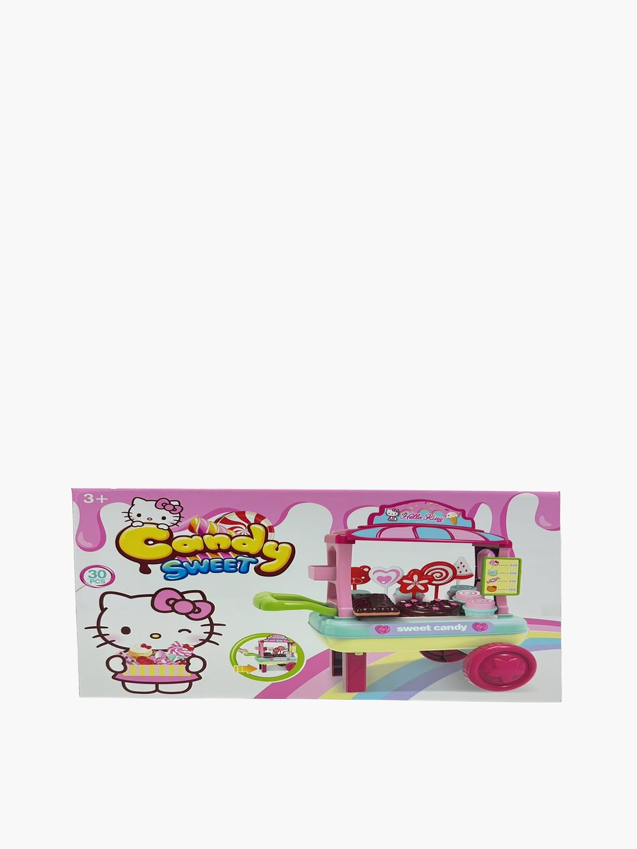 Hello Kitty 30-Piece Sweet Candy Cart Playset