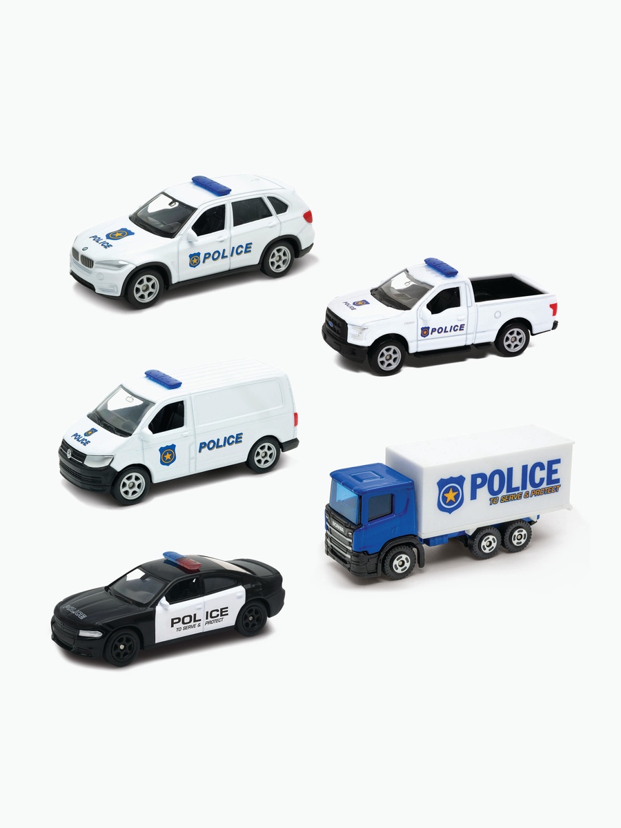 5-Piece Police Toy Vehicle Set
