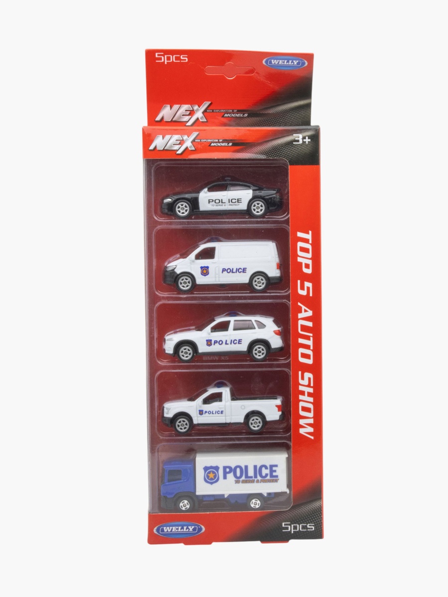5-Piece Police Toy Vehicle Set
