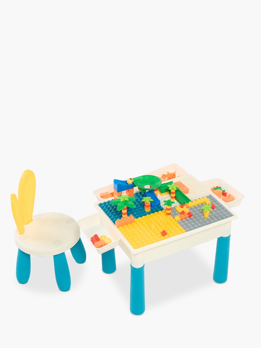 Building Block Table with Chair and 108 Blocks
