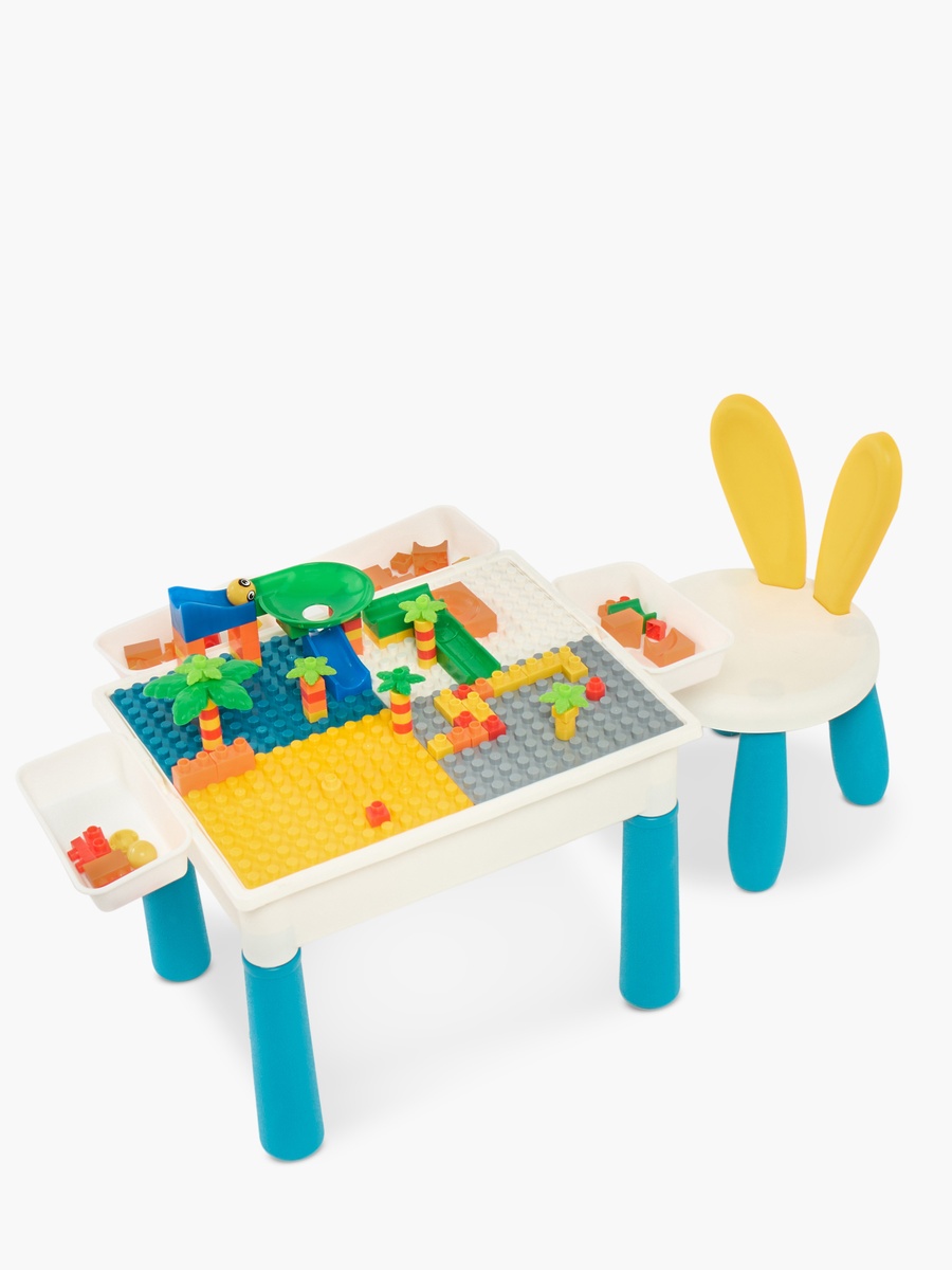 Building Block Table with Chair and 108 Blocks