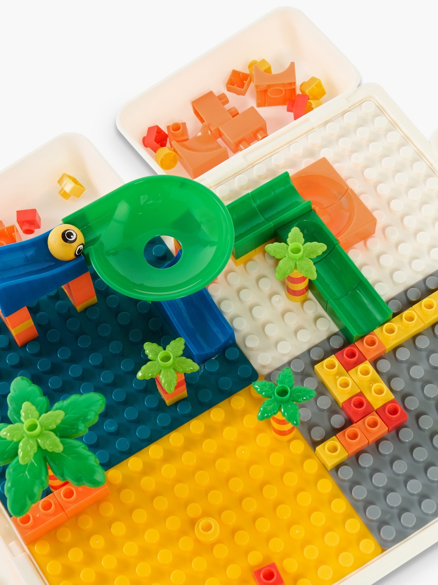 Building Block Table with Chair and 108 Blocks