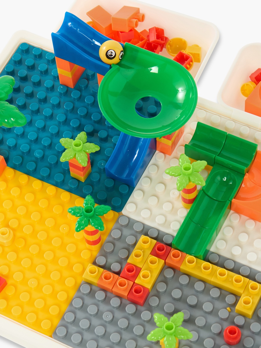 Building Block Table with Chair and 108 Blocks