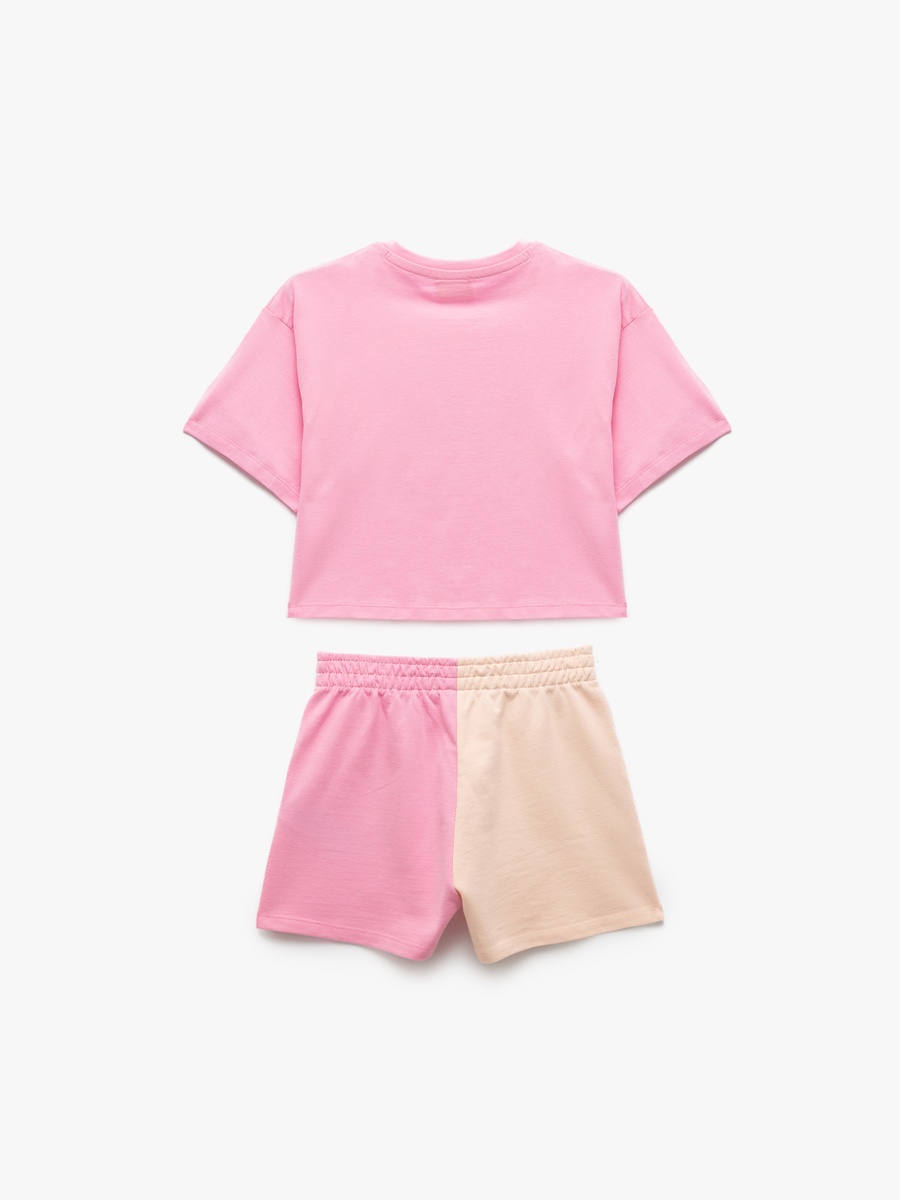 Printed Short Sleeves T-Shirt and Shorts Set
