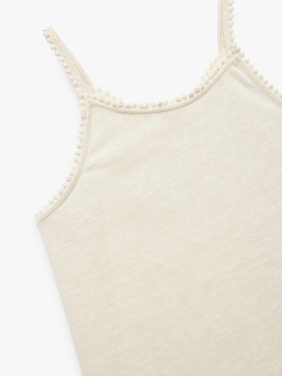 Lace Trim Strappy Tank Top