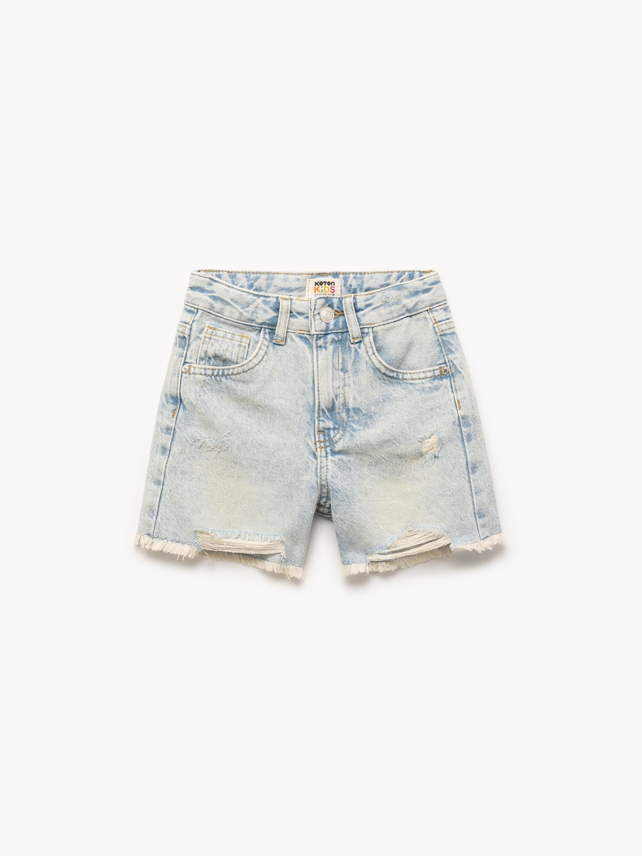 Plain Loose Fit Denim Shorts