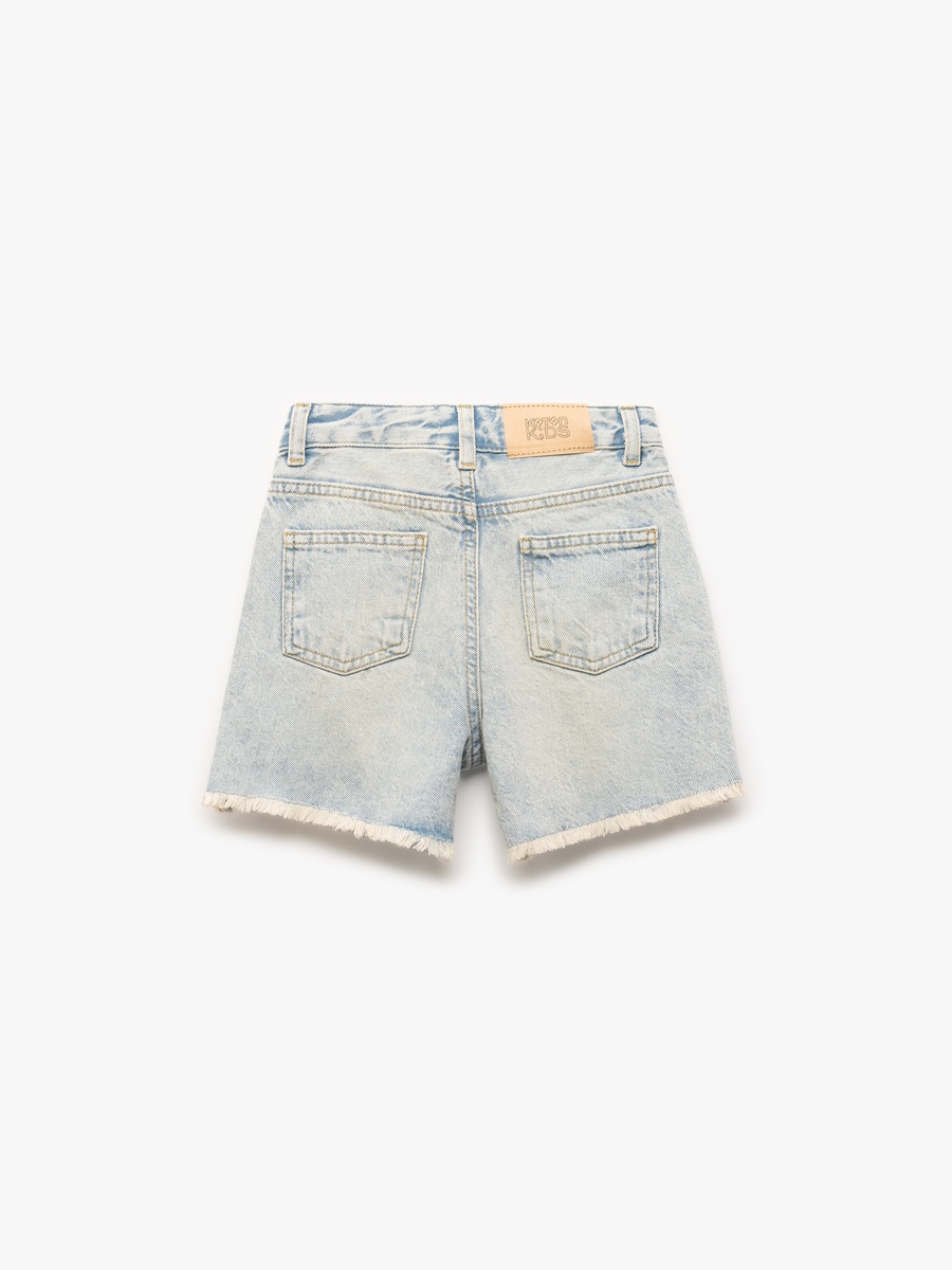 Plain Loose Fit Denim Shorts
