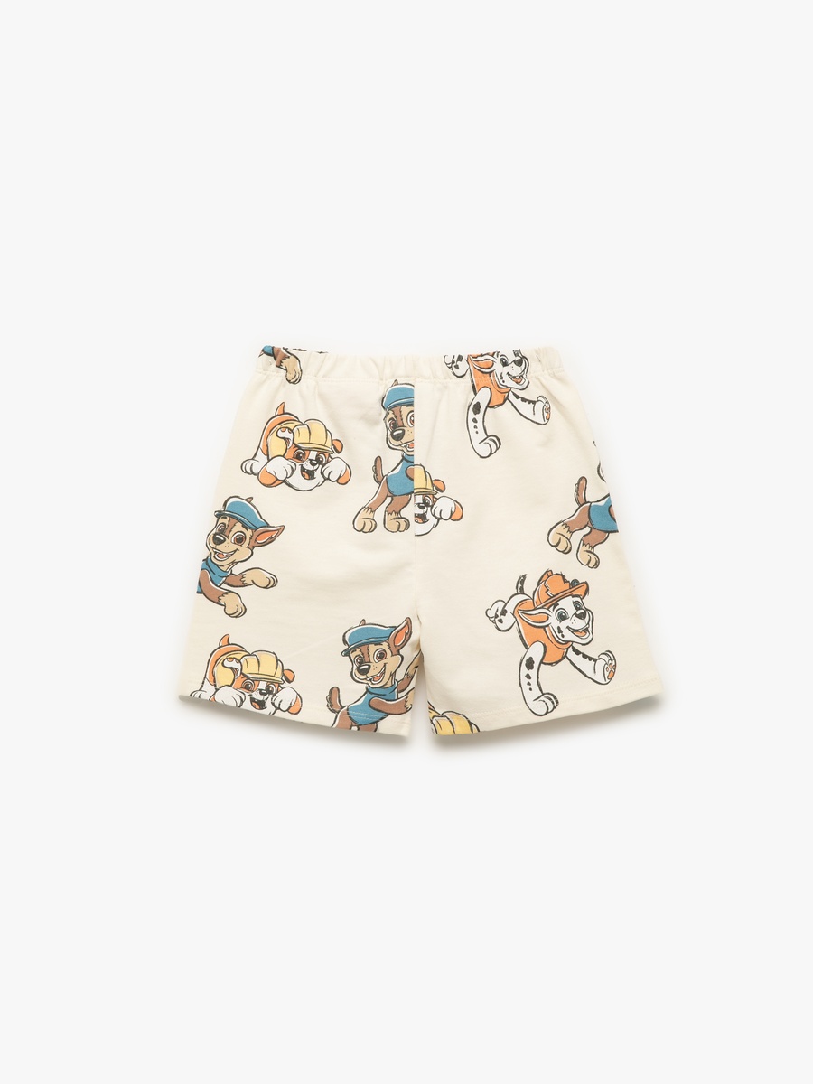 Printed Cotton Drawstring Shorts
