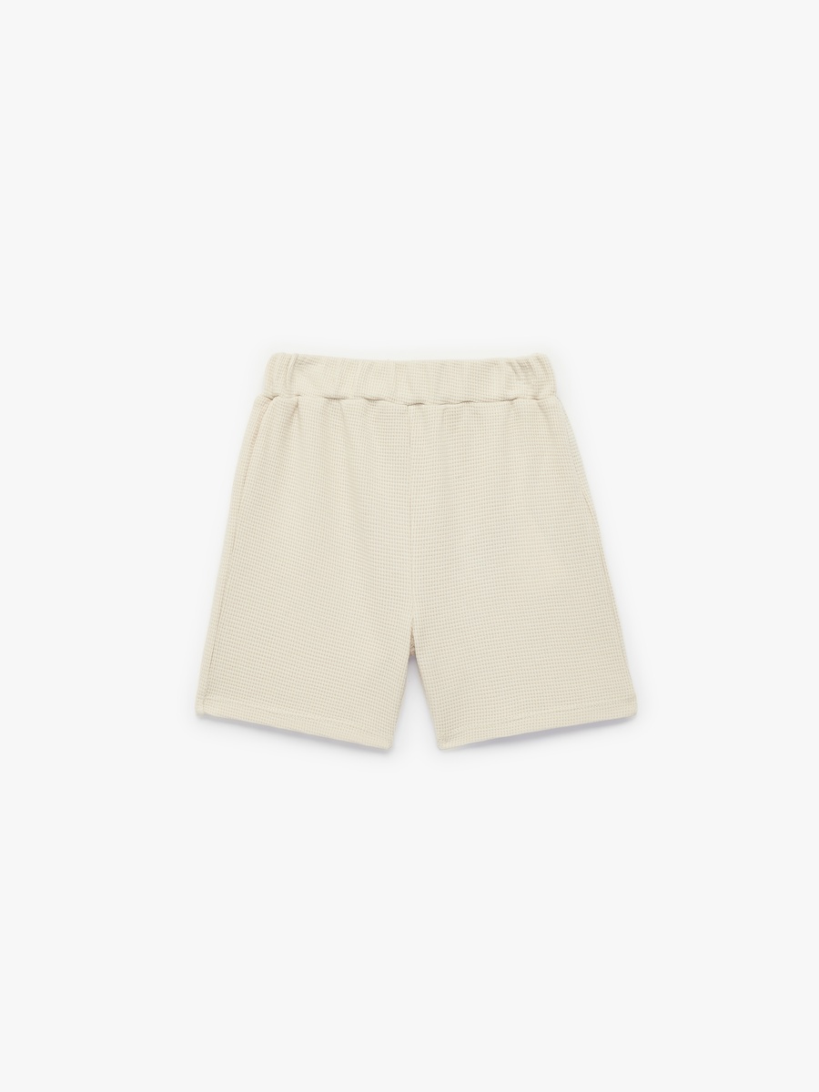 Solid Shorts with Elastic Waist