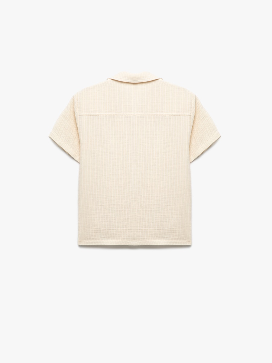 Solid Short Sleeves Shirt with Pocket