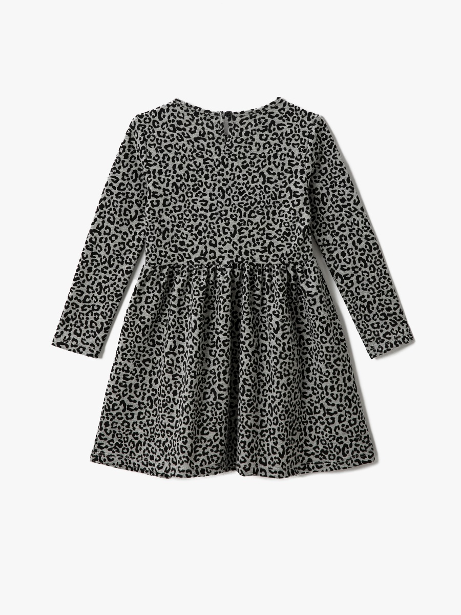 Animal Printed Long Sleeve Dress