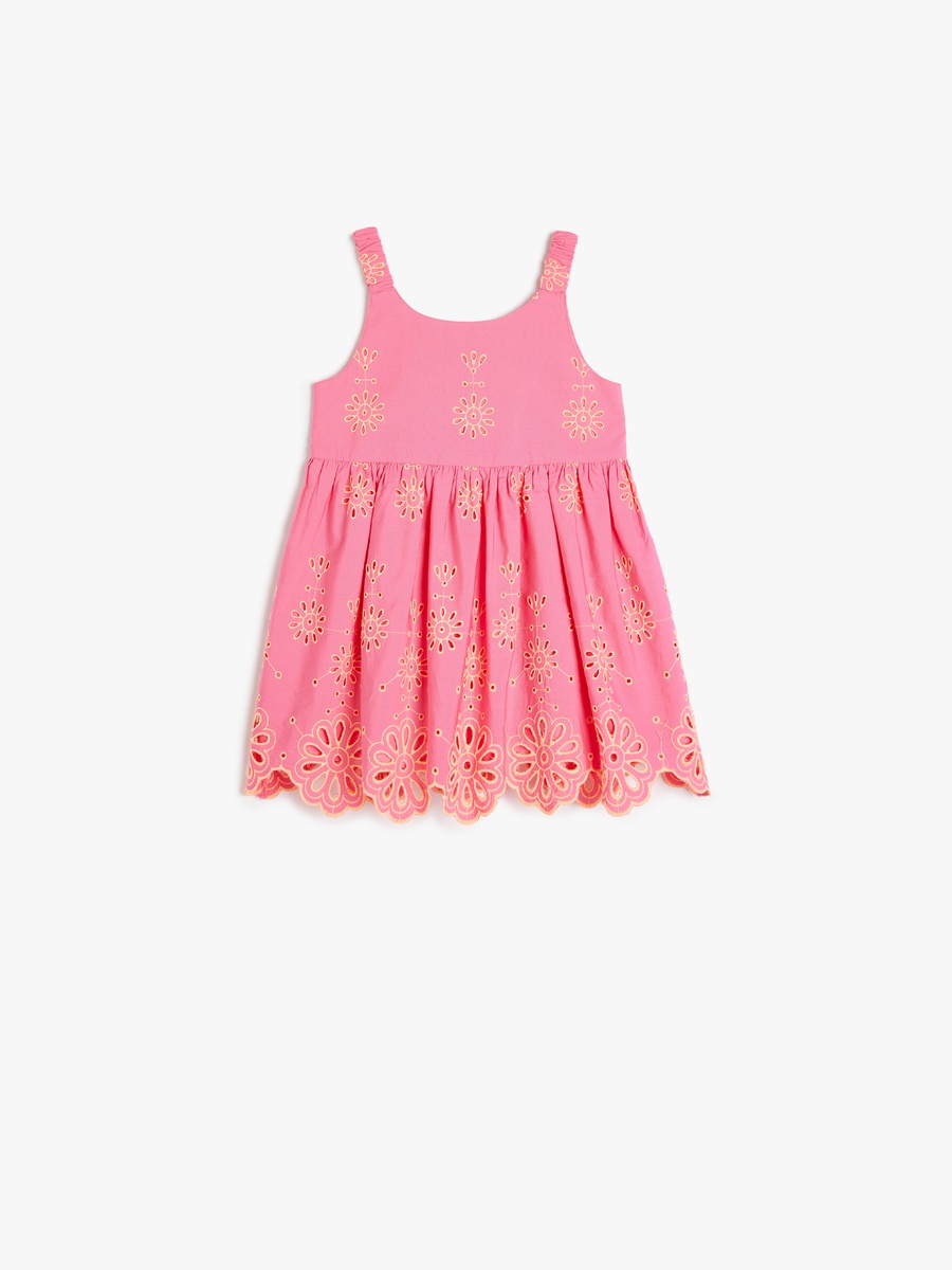 Embroidered Sleeveless Dress