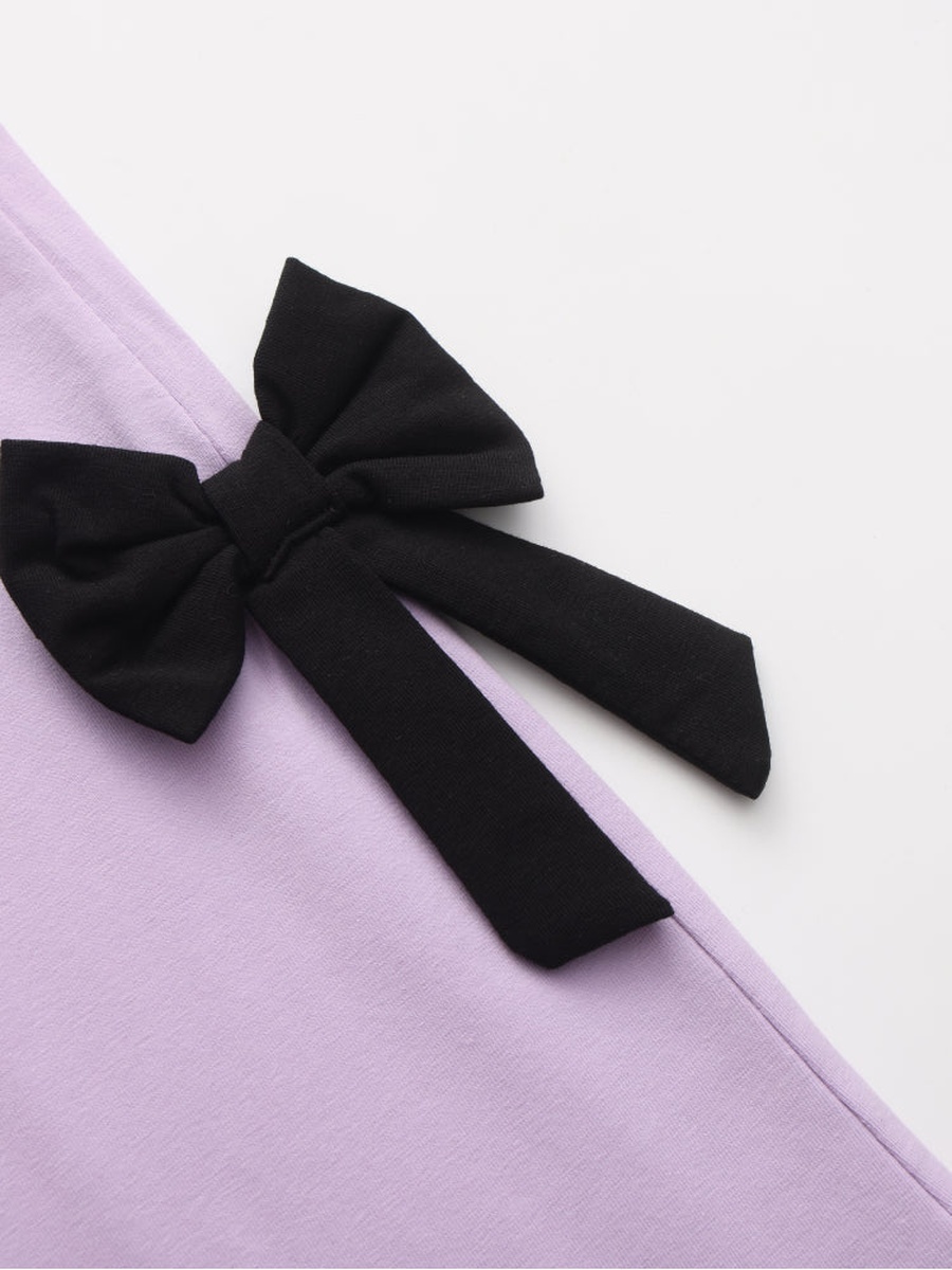 Girls Flared Leggings with Bow Detail