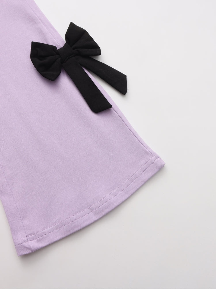 Girls Flared Leggings with Bow Detail