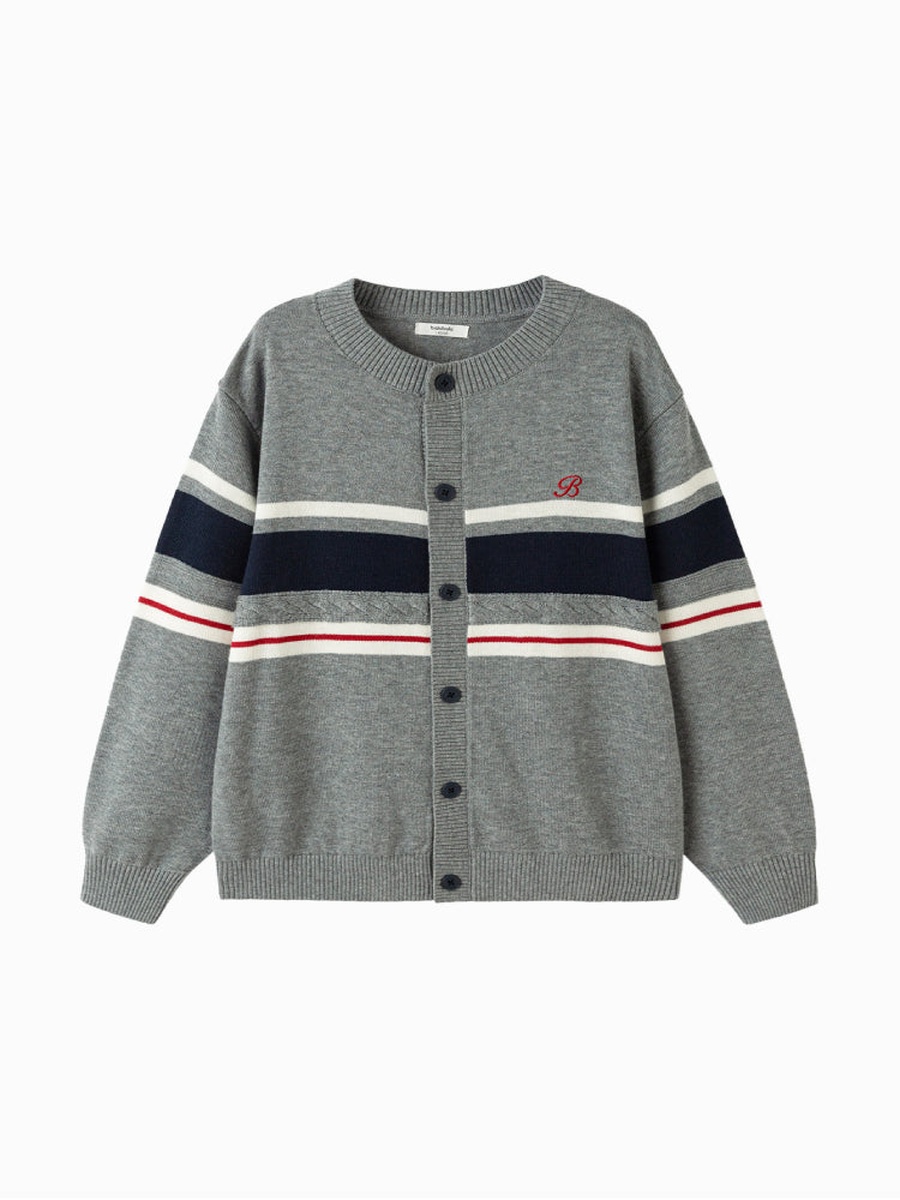Boys Striped Knitted Cardigan