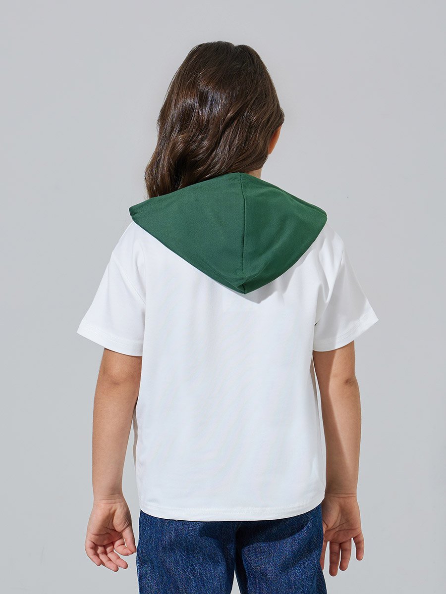 Girls Off White KSA National Day Print Hooded T-Shirt