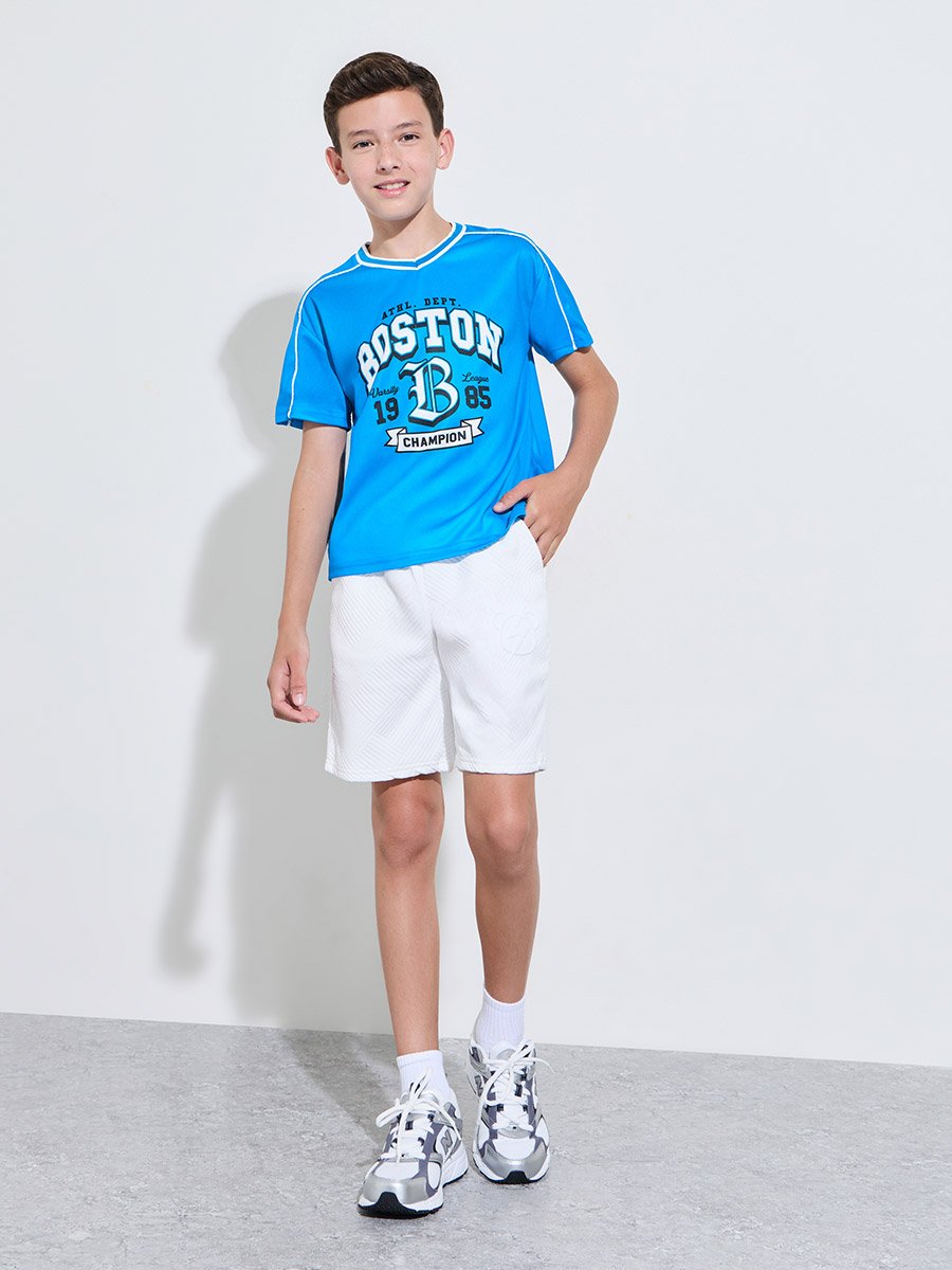 Teen Boys Relaxed Fit Sports Jersey T-Shirt
