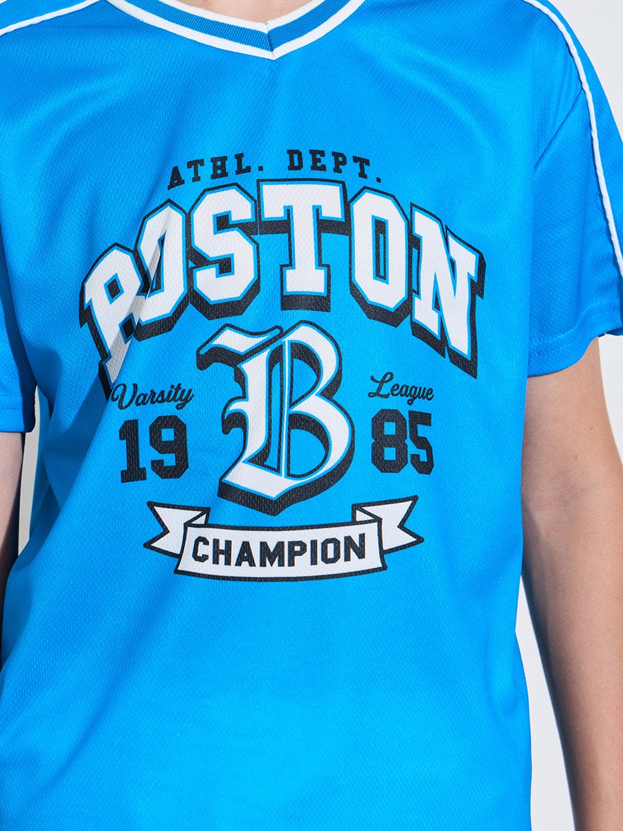 Teen Boys Relaxed Fit Sports Jersey T-Shirt