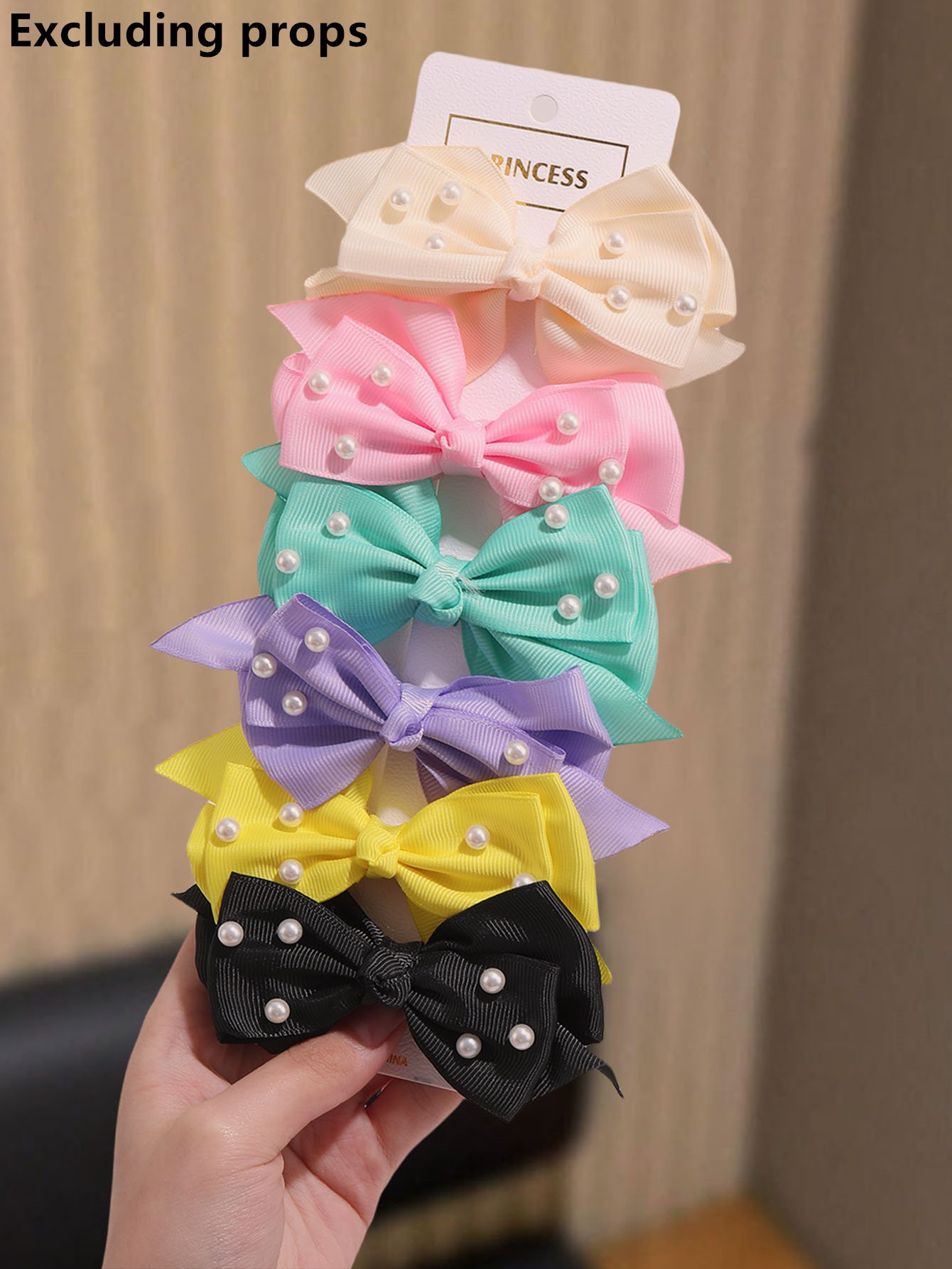 Set of 6 - Solid Bow Clips