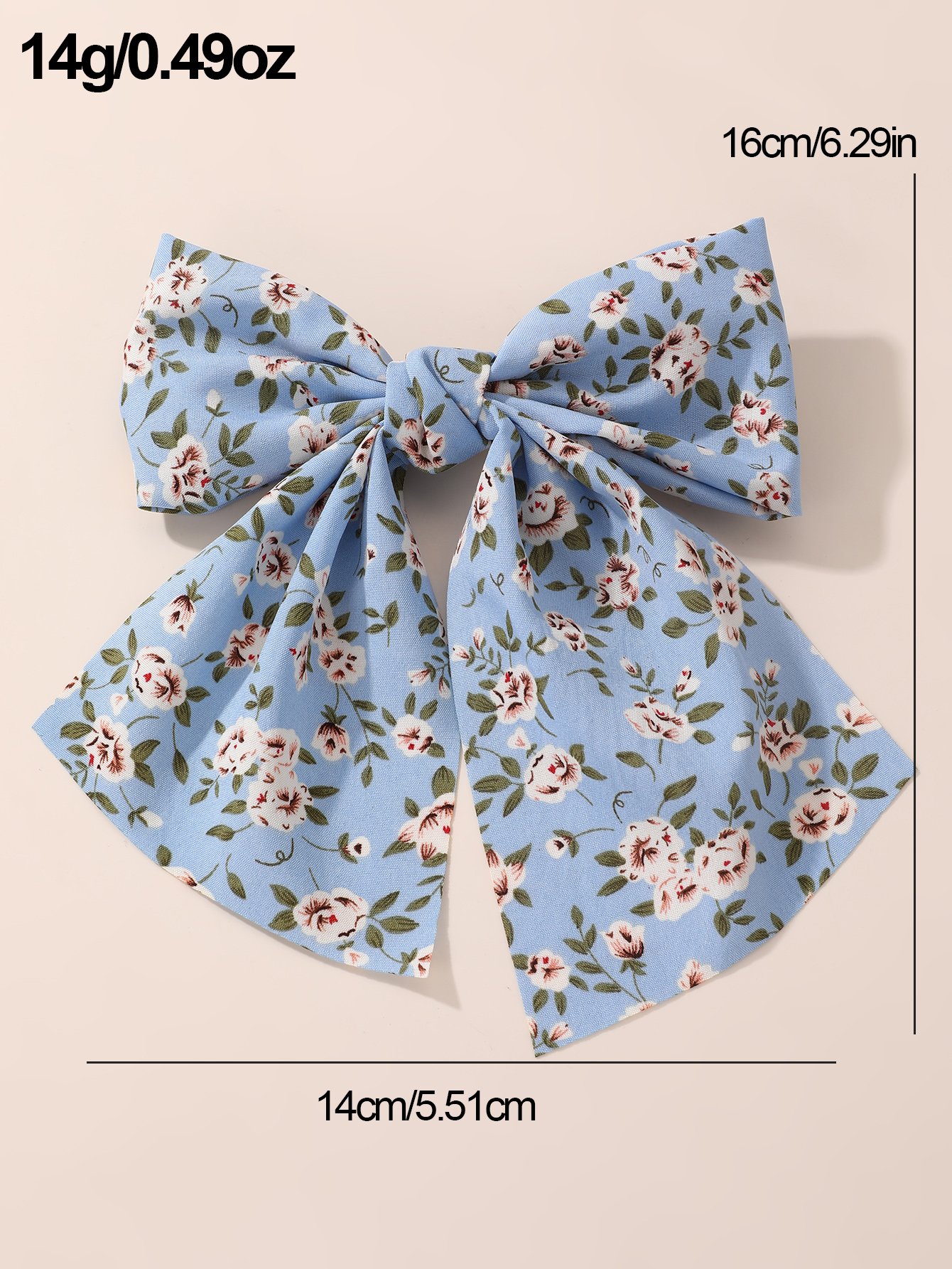 Set of 2 - Floral Bow Hair Clips