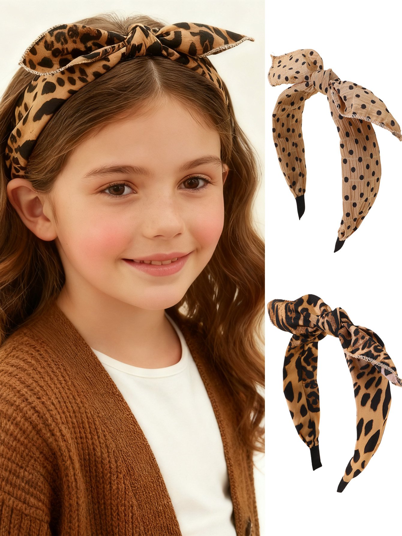 Set of 2 - Leopard Print Headband