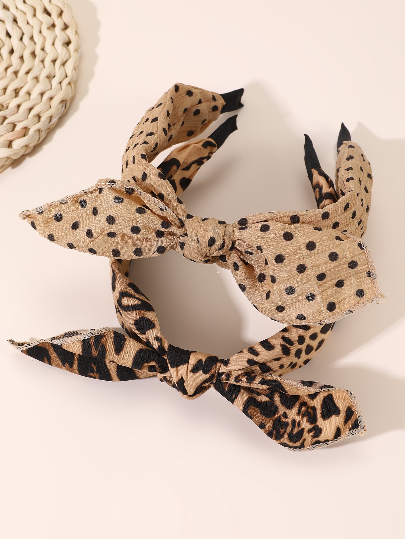 Set of 2 - Leopard Print Headband