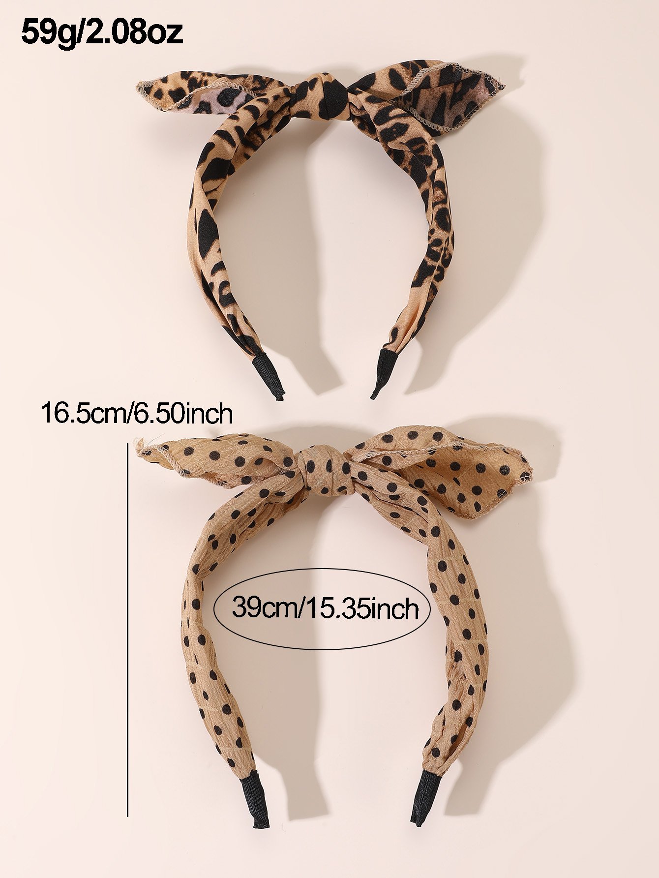 Set of 2 - Leopard Print Headband