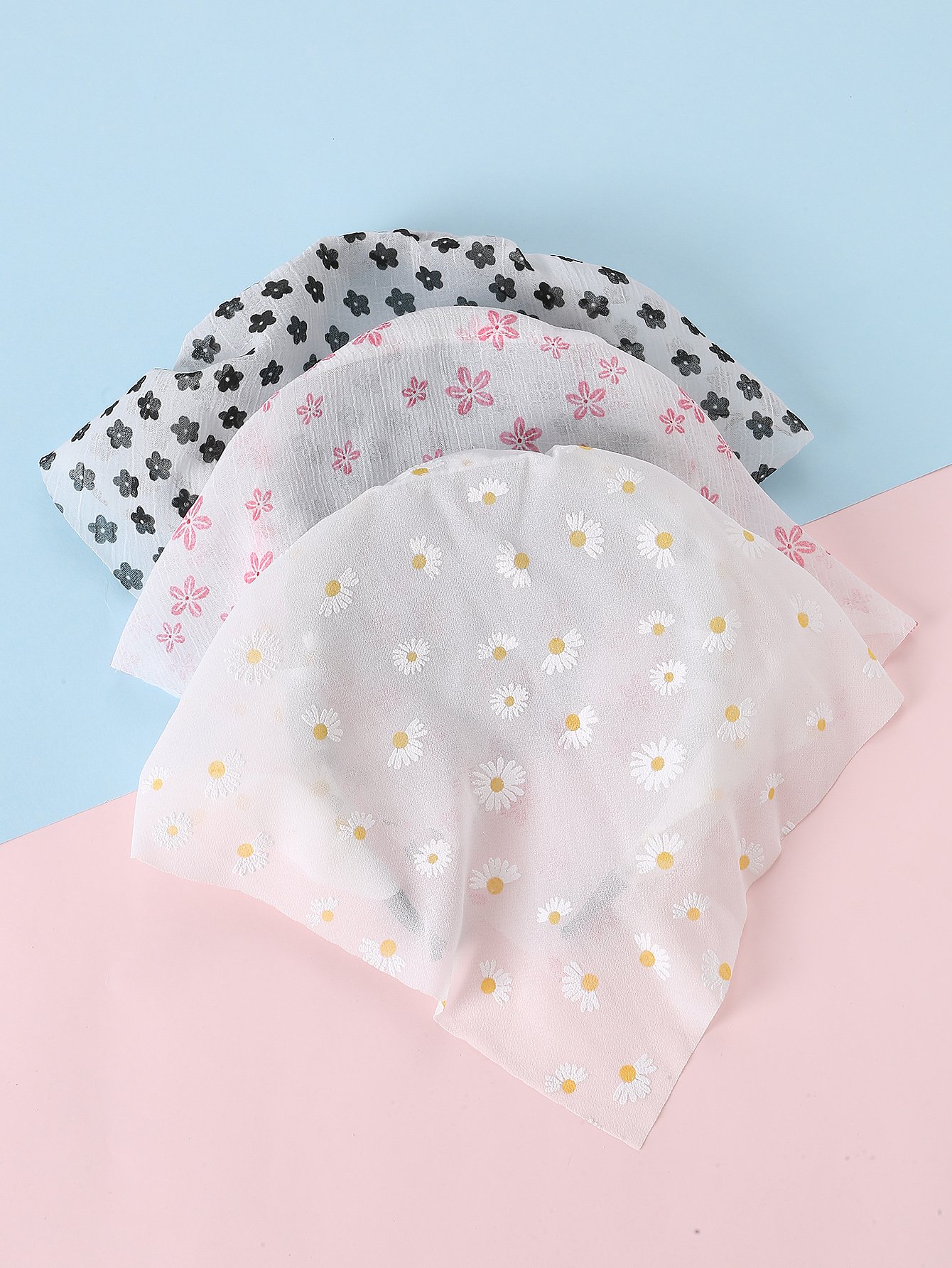 Pack of 3 - Girls Floral Print Headbands