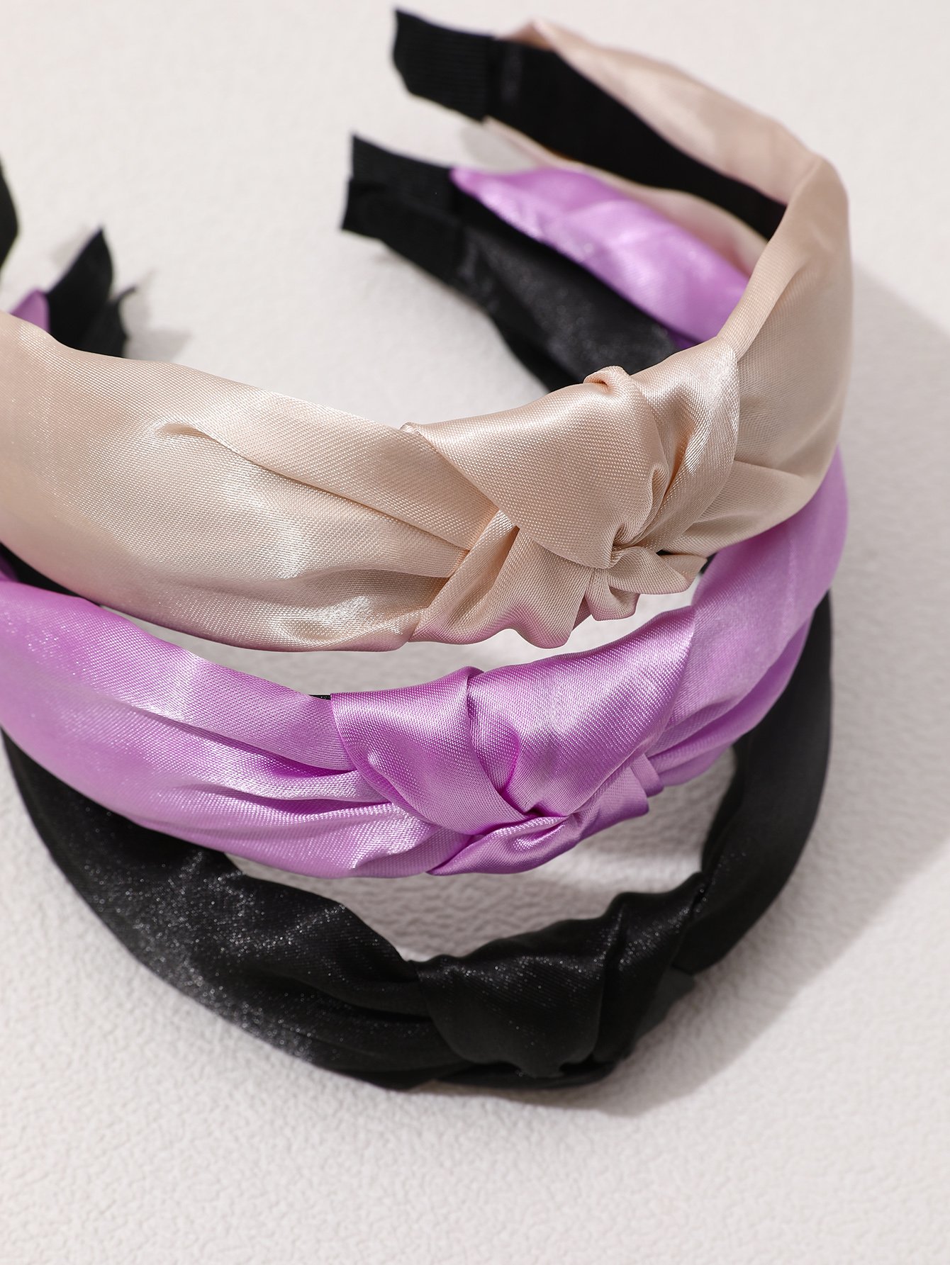 Pack of 6 - Girls Multi-Color Satin Knot Headbands