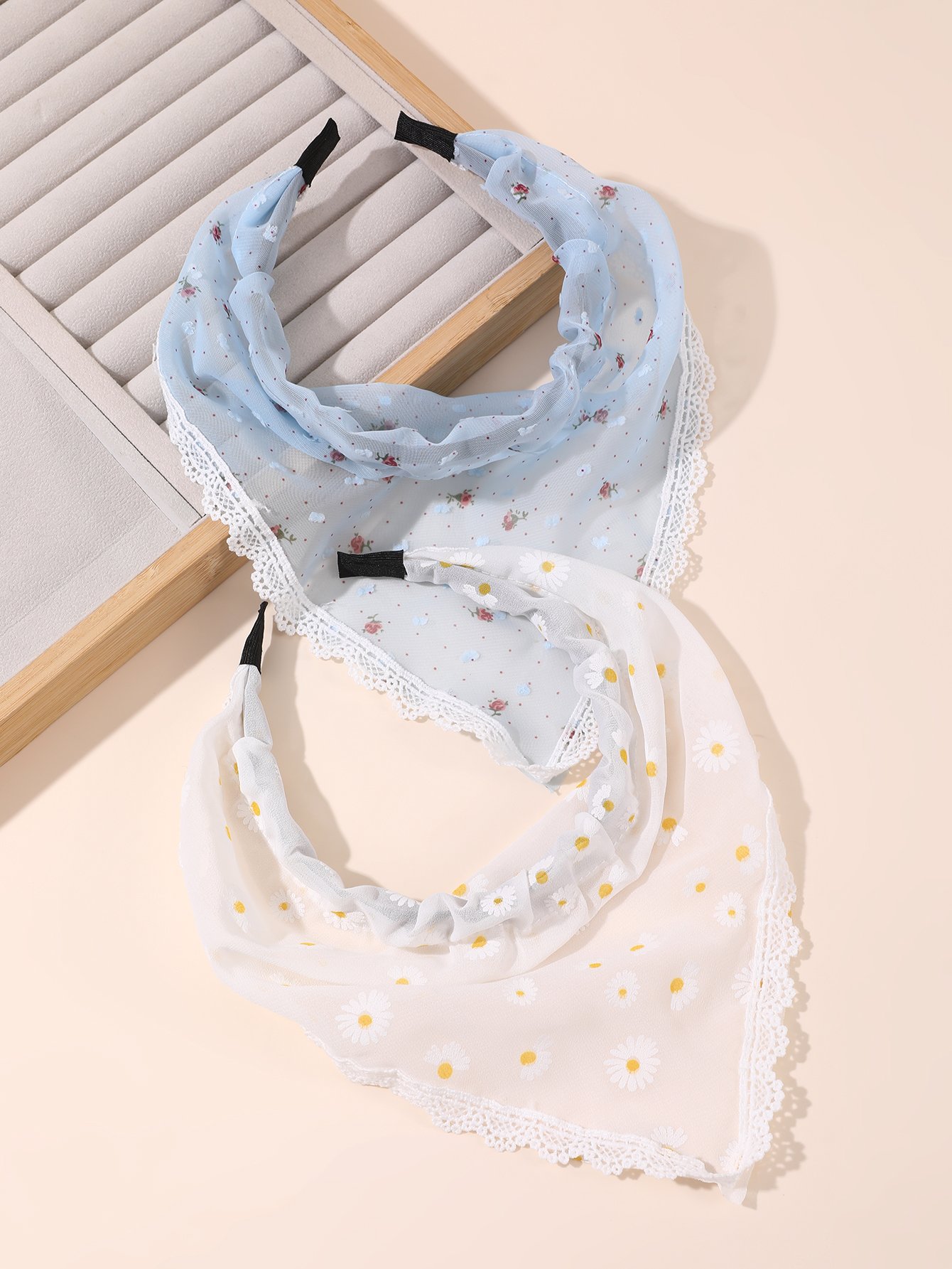 Set of 2 - Floral Print Headband
