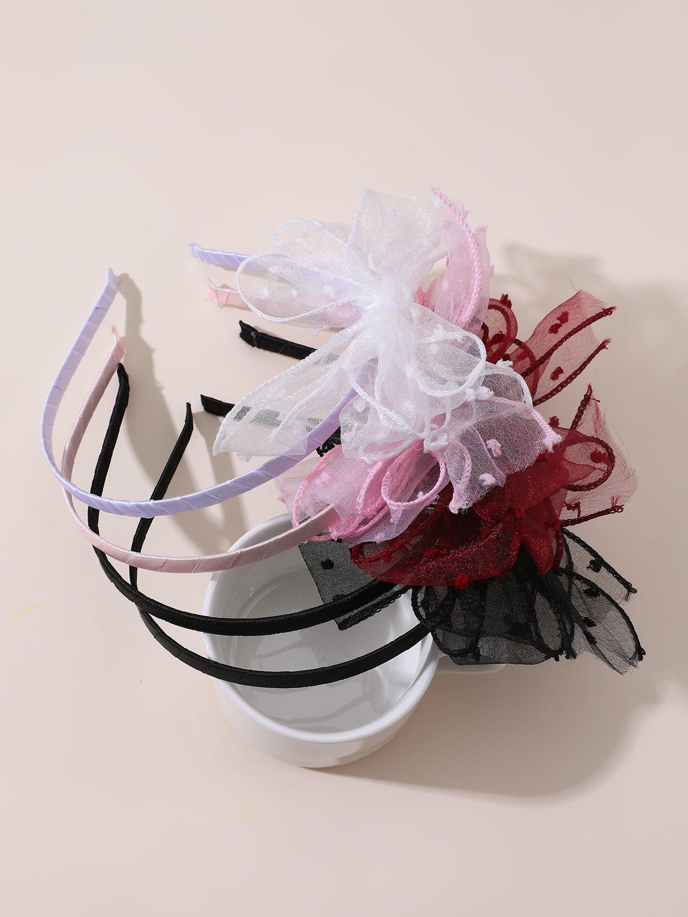 Set of 4 - Bow Decor Headband