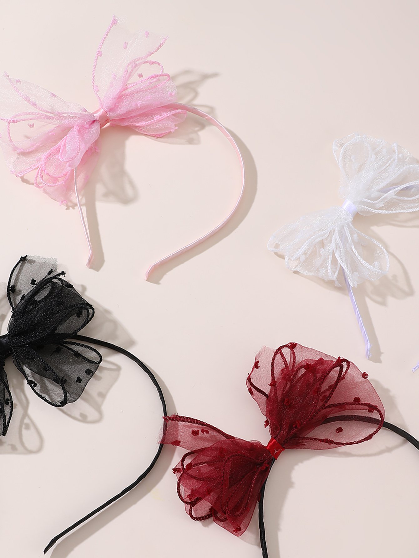 Set of 4 - Bow Decor Headband