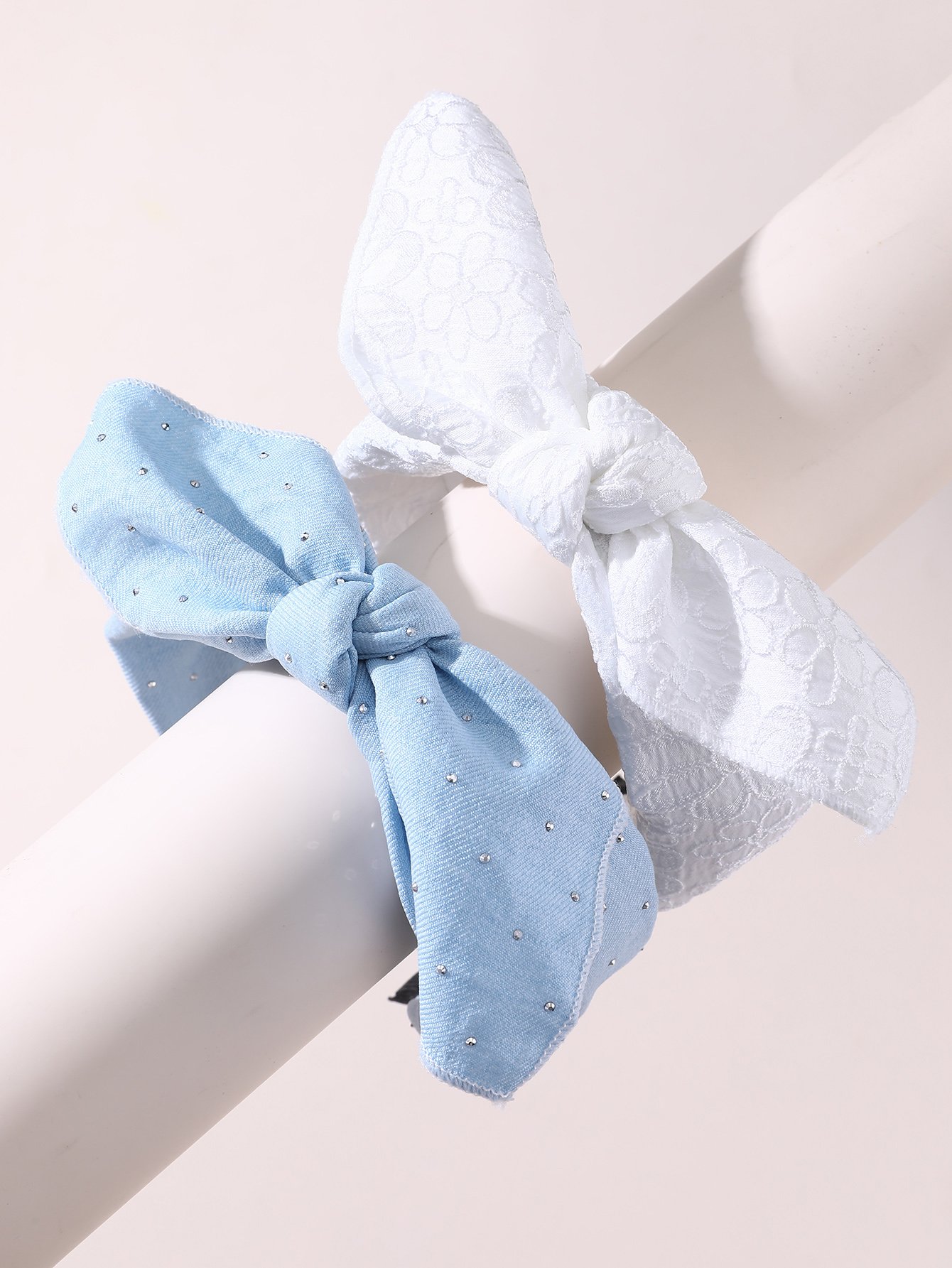 Pack of 2 Girls Embellished Bow Headbands