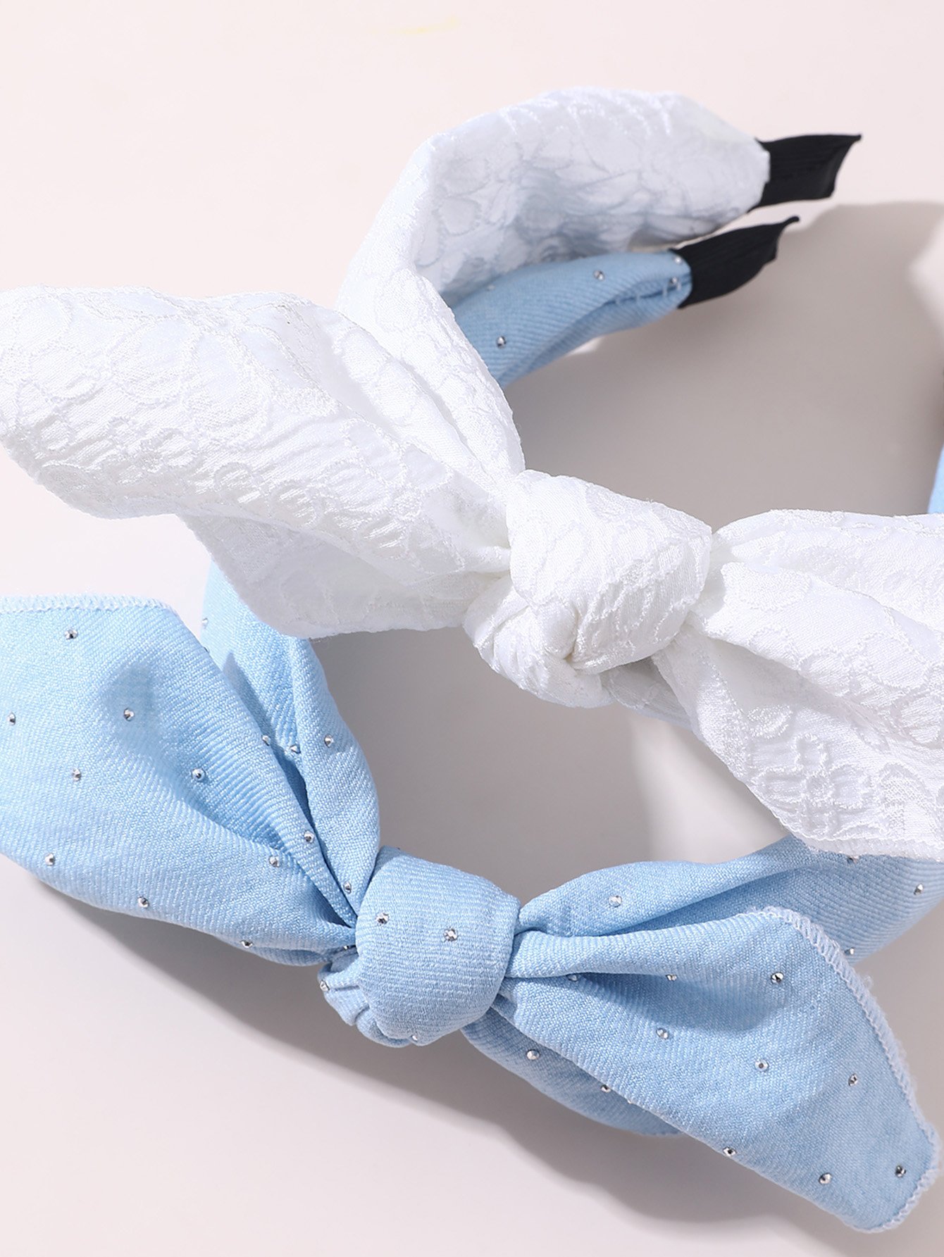 Pack of 2 Girls Embellished Bow Headbands