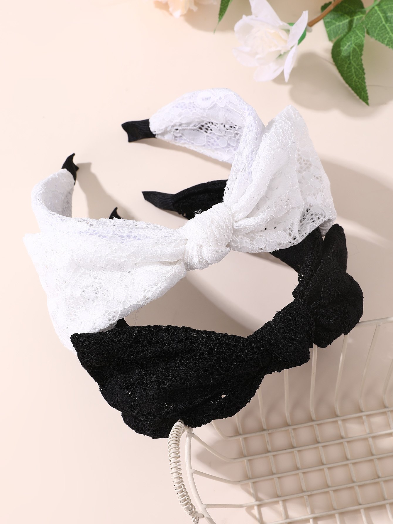 Set of 2 - Lace Bow Headband